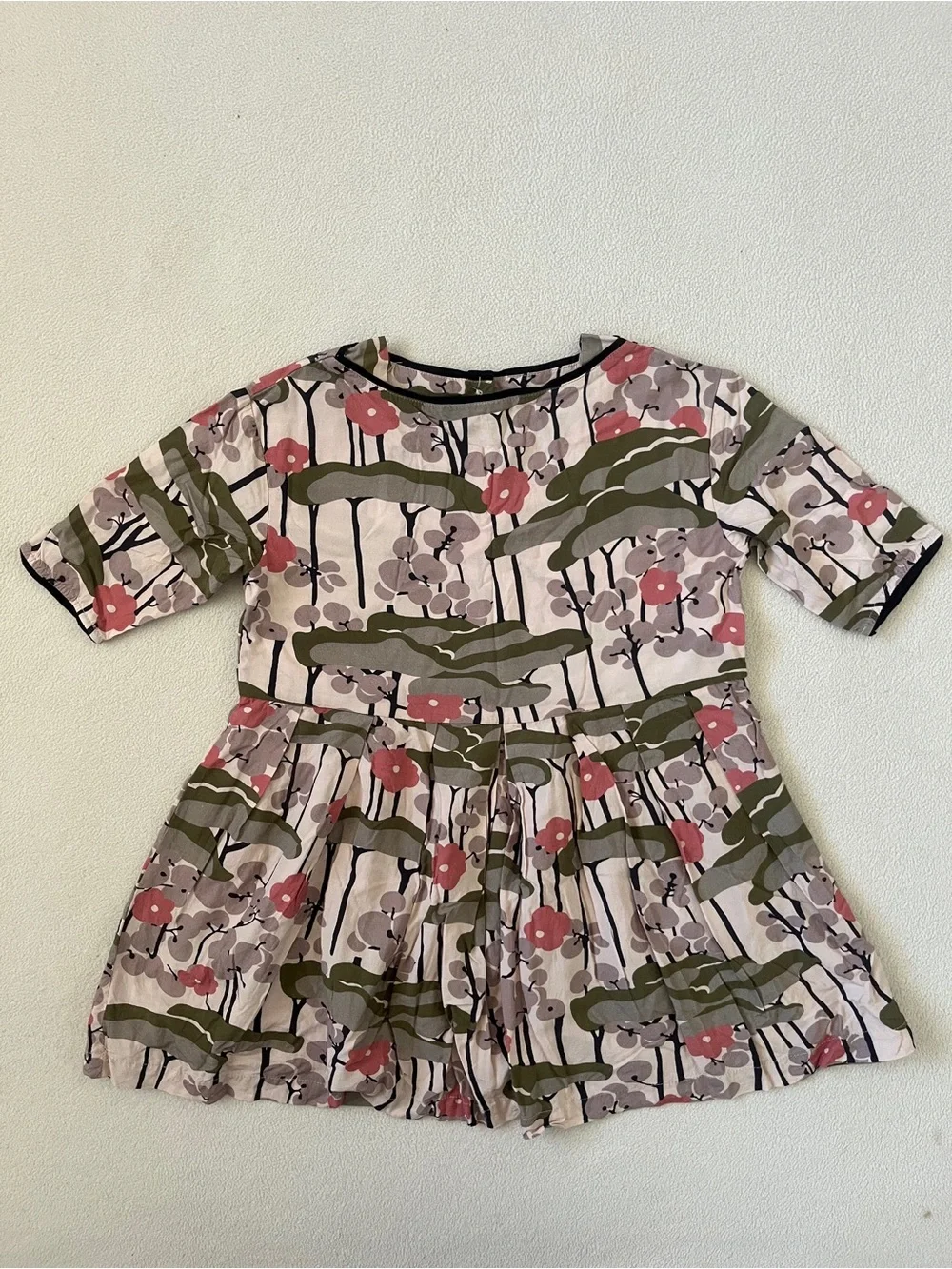 Caramel London Girls’ Viscose Japanese Inspired Print Tree Floral Designer Dress